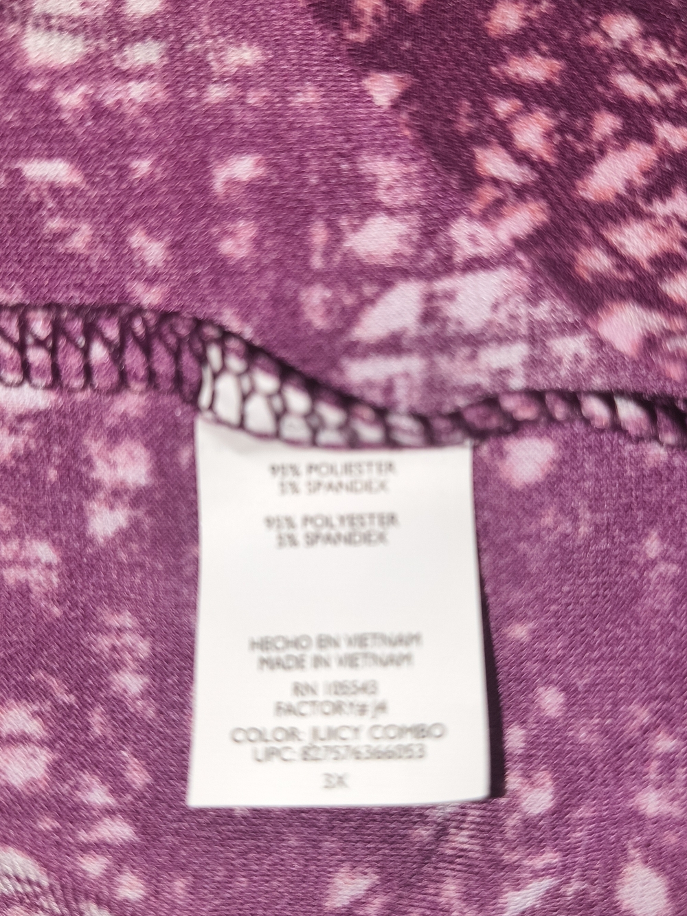 Women's Purple Printed Scoop Neck Top - Picture 7 of 7